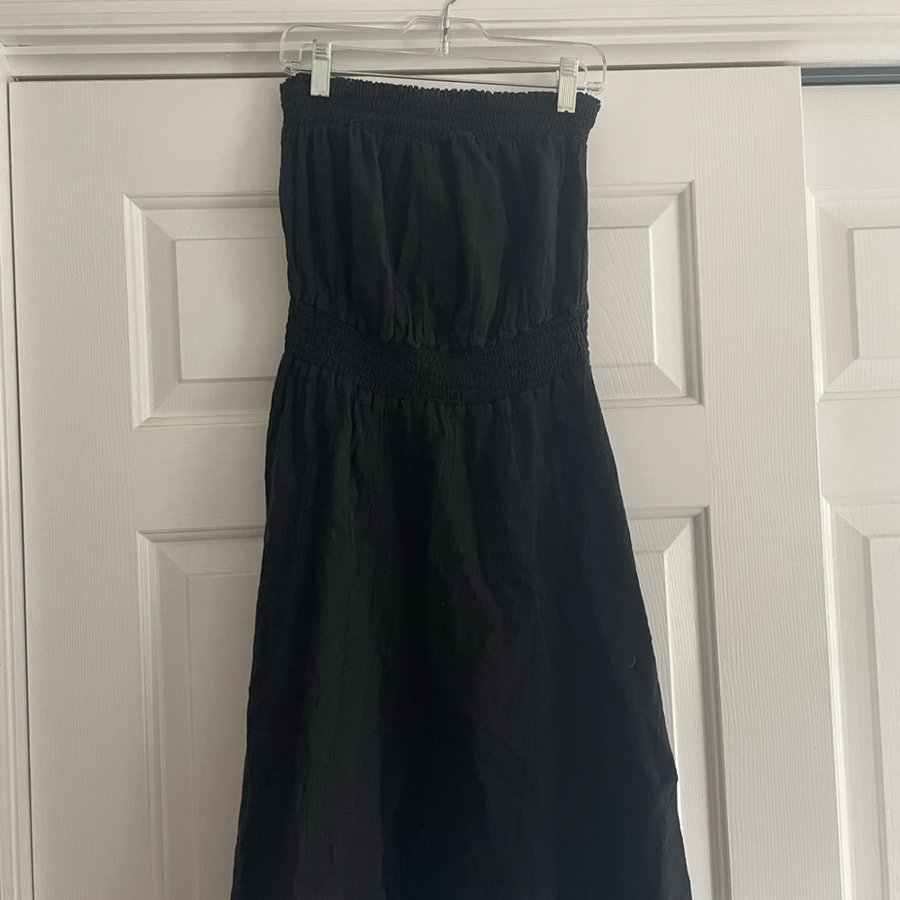 Tommy Bahama Black Strapless Sundress